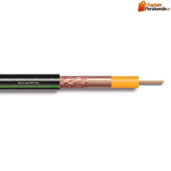 Reçber RG6 U6 PHY-PVC Cu/Cu Anten Kablosu Eca Yeşil 500